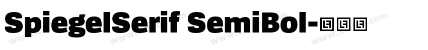SpiegelSerif SemiBol字体转换